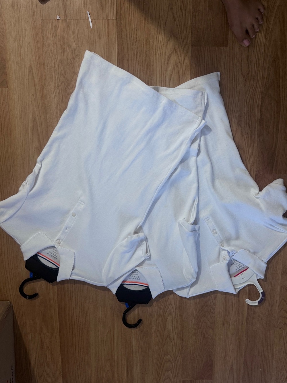 French Toast White Knit Wrap Skirt Set